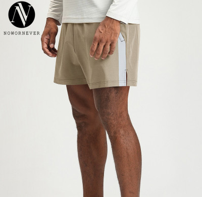 High-Quality Men's Quick-Dry Breathable Sports Fitness Shorts - Color-Blocked for Outdoor Activities like Hiking & Football - OEM & ODM Services by Trusted Sourcing Agents1205-1
