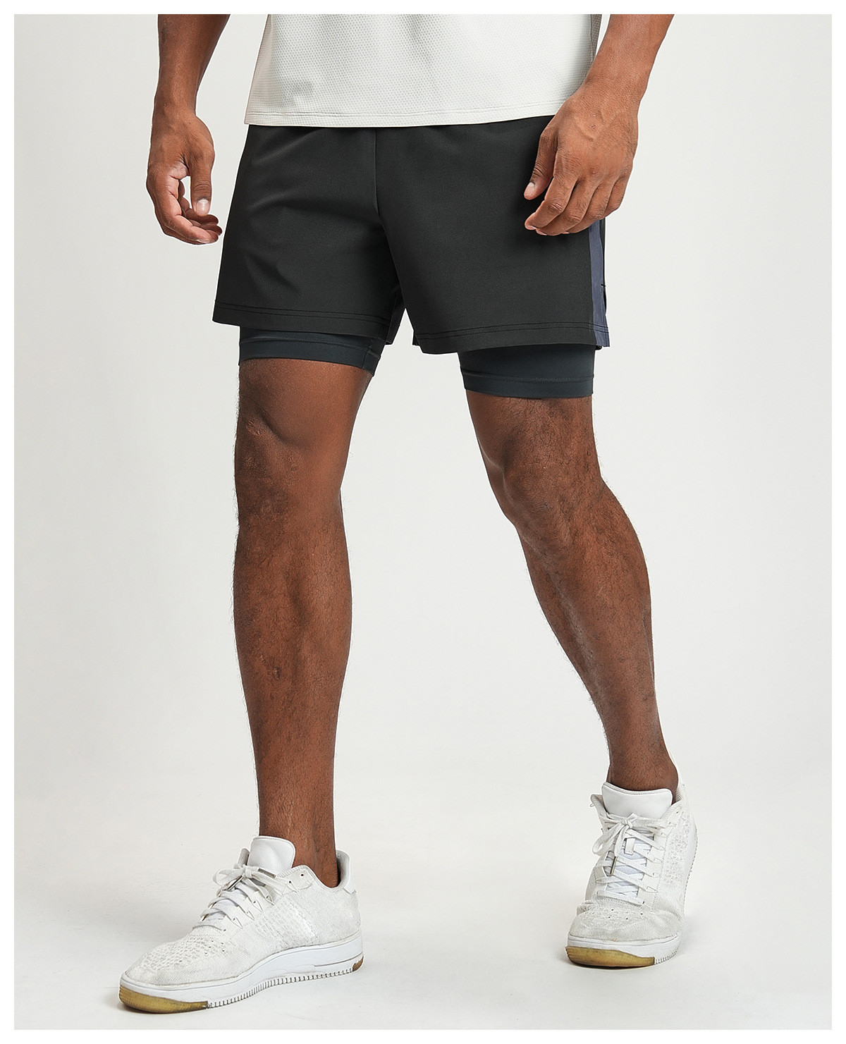 color-block athletic shorts