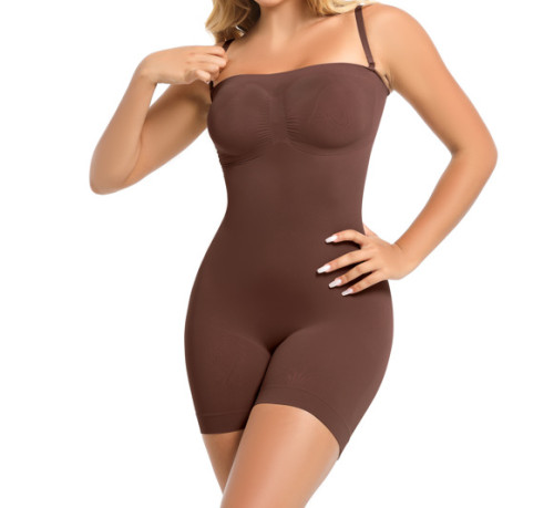 OEM & ODM Detachable Straps Full Body Shaper - Tummy Control & Butt Lifter Seamless Bodysuit for Activewear Brands - Wholesale & Sourcing Agents