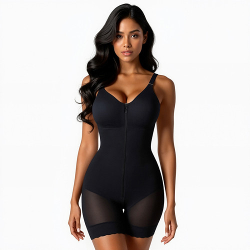 Postpartum Body Shaping Shapewear OEM/ODM Manufacturer | Tummy Control Butt-Lift Zippered Bodysuit Wholesale Supply for Global Brands.MT000839