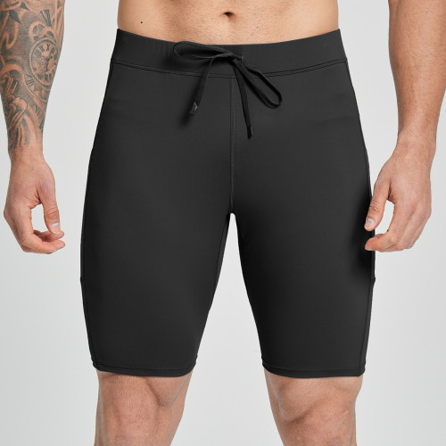 Premium OEM & ODM Men's Waist-Tummy Control High-Waist Double-Layer Compression Pants - Breathable Shaping Shorts 5/4 Pants 5086-1 for Wholesale and Sourcing Partnerships