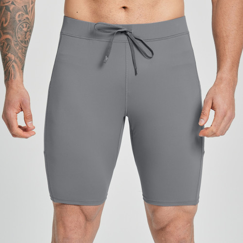 Premium OEM & ODM Men's Waist-Tummy Control High-Waist Double-Layer Compression Pants - Breathable Shaping Shorts 5/4 Pants 5086-1 for Wholesale and Sourcing Partnerships