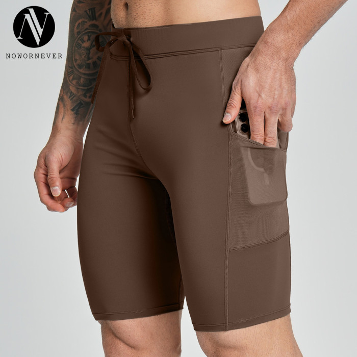 Premium OEM & ODM Men's Waist-Tummy Control High-Waist Double-Layer Compression Pants - Breathable Shaping Shorts 5/4 Pants 5086-1 for Wholesale and Sourcing Partnerships