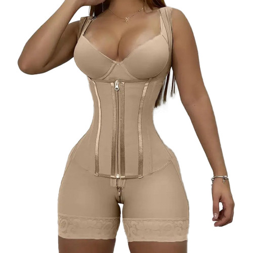 OEM & ODM Plus Size High Waist Wide Strap Full Body Shaper - Hourglass Tummy Control and Butt Lifter Bodysuit for Activewear Manufacturers and Sourcing Agents