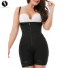 OEM & ODM High Waist Zipper Body Shaper Tummy Control Butt Lifter Bodysuit with Adjustable Straps - Wholesale Activewear for Fitness Brands & Sourcing Agents
