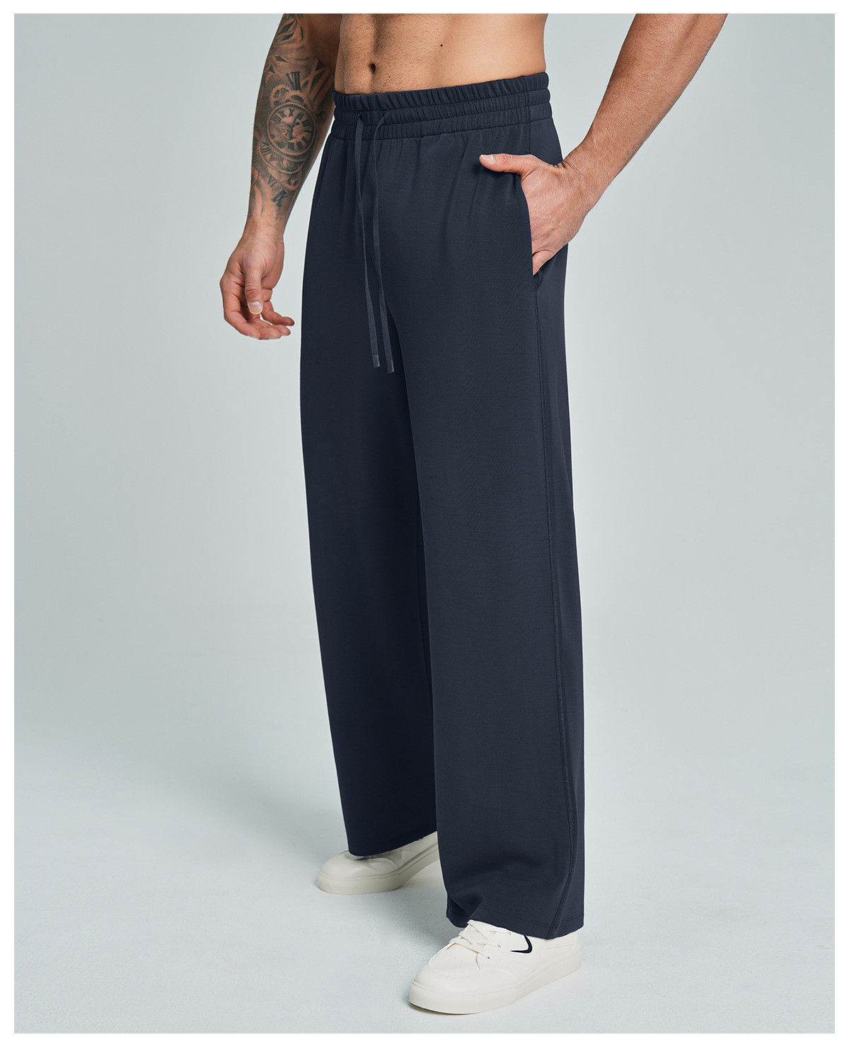 straight-leg fitness pants for men