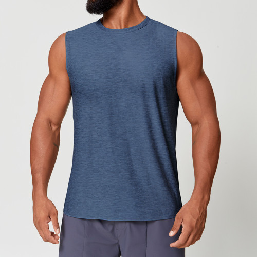 European & American Men's Quick-Dry Two-Tone Tank Top - Skin-Friendly Sports Wear for Fitness, Running & Basketball - OEM, ODM, and Wholesale Partnerships Available1173
