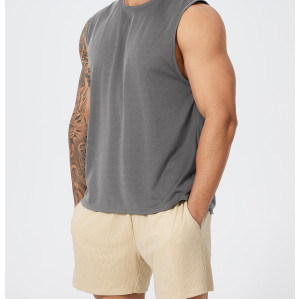 Wholesale Activewear: American Style Sleeveless Quick-Dry Men's Casual Fitness Tank Top | OEM, ODM Services for Football, Badminton & Running | Spring/Summer Essentials for Sourcing Agents1067
