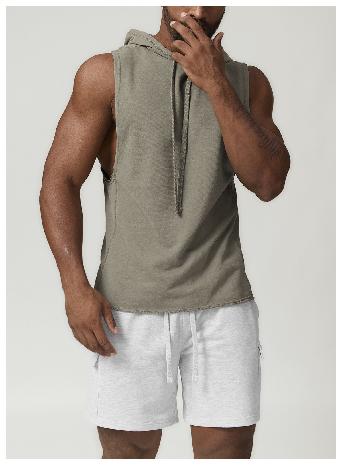 Custom OEM men's hooded vest