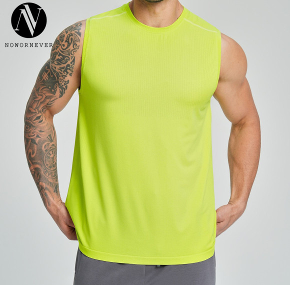 Premium Men's Quick-Dry Seamless Fitness Tank Top 1176 - Breathable Sleeveless Yoga & Running Wear for OEM/ODM Partnerships | Perfect for Wholesale Distribution