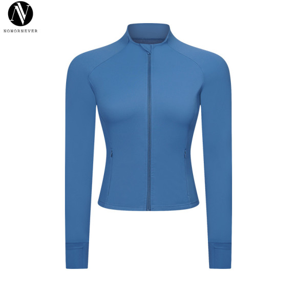 OEM & ODM Women's Zip-Up Yoga Jacket | Slim Fit Cropped Athletic Track Jacket with Pockets for Wholesale & Sourcing Agents - DS211