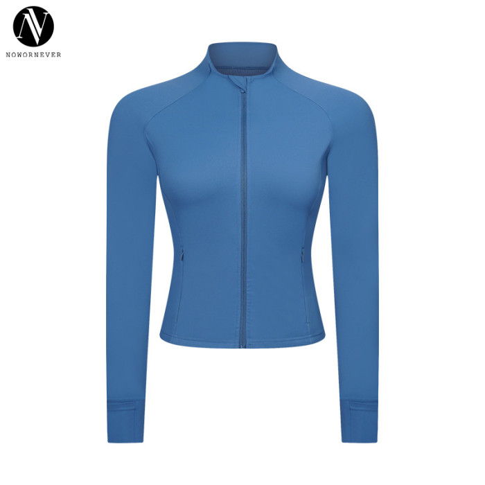 OEM & ODM Women's Zip-Up Yoga Jacket | Slim Fit Cropped Athletic Track Jacket with Pockets for Wholesale & Sourcing Agents - DS211