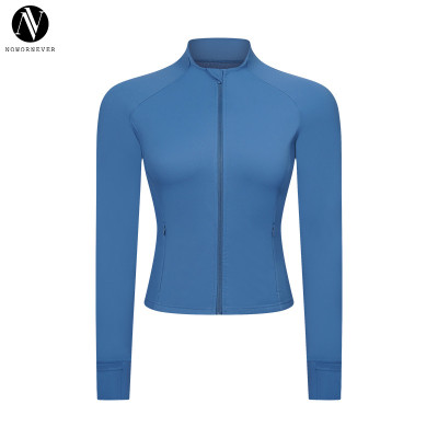OEM & ODM Women's Zip-Up Yoga Jacket | Slim Fit Cropped Athletic Track Jacket with Pockets for Wholesale & Sourcing Agents - DS211