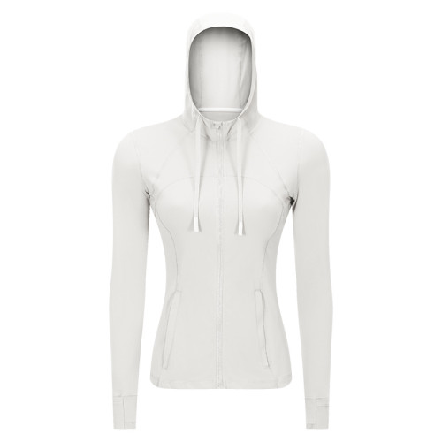 S2088 Women's Hooded Zip-Up Athletic Jacket - Slim Fit Yoga Running Sportswear | OEM & ODM Manufacturer for Activewear, Wholesale & Sourcing Agents