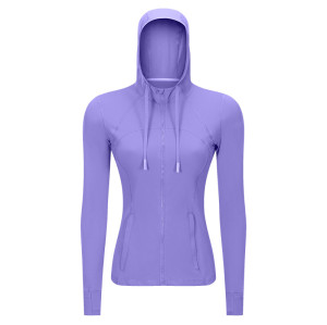 S2088 Women's Hooded Zip-Up Athletic Jacket - Slim Fit Yoga Running Sportswear | OEM & ODM Manufacturer for Activewear, Wholesale & Sourcing Agents