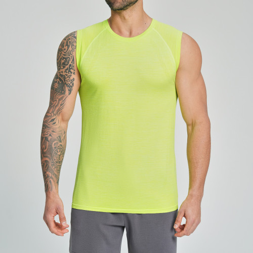 Activewear OEM & ODM Men's Cationic Seamless Quick-Dry Fitness Vest - Breathable, Skin-Friendly Design for Cross-Border Wholesale and Custom Solutions1196