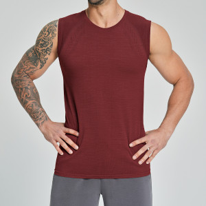 Activewear OEM & ODM Men's Cationic Seamless Quick-Dry Fitness Vest - Breathable, Skin-Friendly Design for Cross-Border Wholesale and Custom Solutions1196