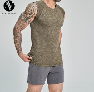 Activewear OEM & ODM Men's Cationic Seamless Quick-Dry Fitness Vest - Breathable, Skin-Friendly Design for Cross-Border Wholesale and Custom Solutions1196