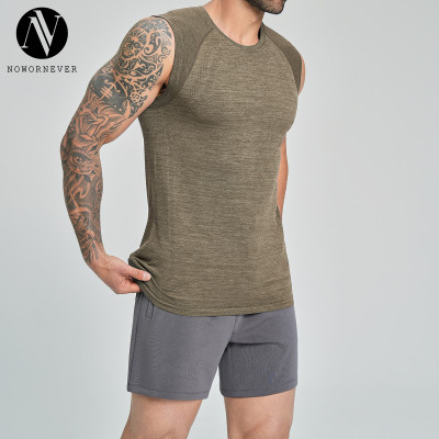 Activewear OEM & ODM Men's Cationic Seamless Quick-Dry Fitness Vest - Breathable, Skin-Friendly Design for Cross-Border Wholesale and Custom Solutions1196