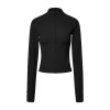 DAW006 Ribbed High-Stretch Yoga Jacket - Slim Fit Zip-Up Cropped Athletic Top | OEM, ODM, Wholesale Activewear for Brands | Perfect for Gym & Fitness Enthusiasts