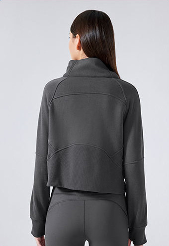 wholesale women's half-zip sweatshirt