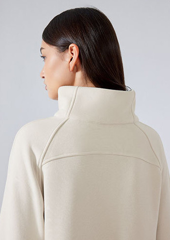 wholesale women's half-zip sweatshirt