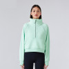 DAW150 Women's Half-Zip High-Neck Fleece Pullover Thermal Sports Sweatshirt - OEM & ODM Activewear Manufacturer Specializing in Wholesale, Sourcing Agents for Customized Sportswear & Gym Fitness Wear.