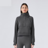 DAW150 Women's Half-Zip High-Neck Fleece Pullover Thermal Sports Sweatshirt - OEM & ODM Activewear Manufacturer Specializing in Wholesale, Sourcing Agents for Customized Sportswear & Gym Fitness Wear.