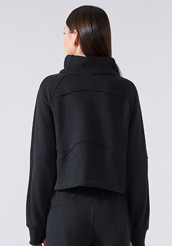 wholesale women's half-zip sweatshirt