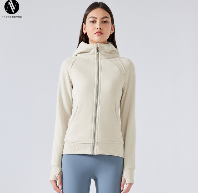 DJ028 Women's Thickened Fleece Hooded Jacket | OEM & ODM Activewear for Yoga, Fitness & Outdoor | Wholesale Supply for Brands, Agents & Retailers