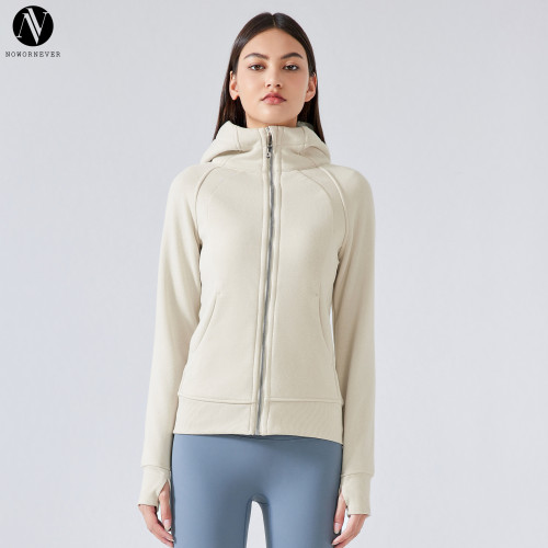 DJ028 Women's Thickened Fleece Hooded Jacket | OEM & ODM Activewear for Yoga, Fitness & Outdoor | Wholesale Supply for Brands, Agents & Retailers