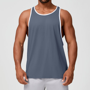 Wholesale Custom Sports Loose Tank Top for Men | OEM & ODM Fitness Round-Neck Running Apparel | Breathable Quick-Dry Training Wear | Activewear Supplier for European & American 1179-2Brands