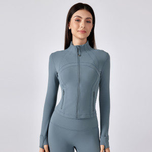DAW177 Women's Cropped Zip-Up Yoga Jacket - Slim Fit Athletic Running Top | OEM & ODM Activewear Manufacturer for Wholesale, Sourcing Agents & Private Label Partners