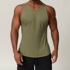 OEM & ODM European & American Sexy Men's Muscle Knit Sports Casual Vest - Perfect for Fitness, Hiking, Basketball, Tennis, and Football - Sleeveless Top for Activewear Bulk Supply1030