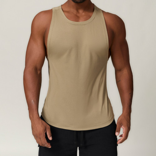 OEM & ODM European & American Sexy Men's Muscle Knit Sports Casual Vest - Perfect for Fitness, Hiking, Basketball, Tennis, and Football - Sleeveless Top for Activewear Bulk Supply1030