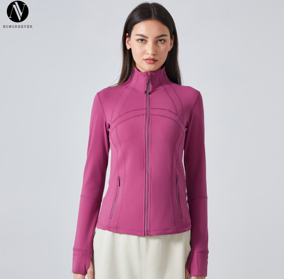DAW178 Women's Light Fleece Lined Yoga Jacket - Slim Fit Thermal Running Top | OEM & ODM Activewear Manufacturer for Wholesale & Sourcing Agents