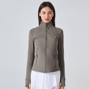 DAW178 Women's Light Fleece Lined Yoga Jacket - Slim Fit Thermal Running Top | OEM & ODM Activewear Manufacturer for Wholesale & Sourcing Agents