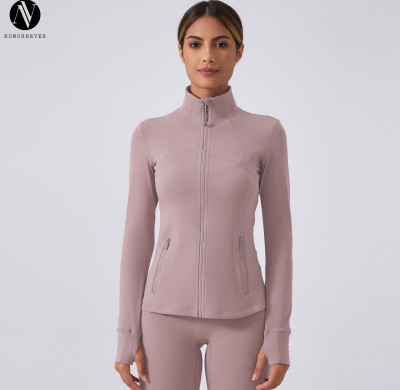 OEM & ODM Women's Slim Fit Zip-Up Yoga Jacket - Stand Collar Athletic Running Top for Wholesale & Sourcing Agents | Perfect Activewear for Fitness & Gym