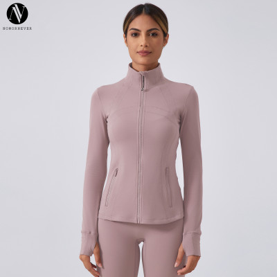 OEM & ODM Women's Slim Fit Zip-Up Yoga Jacket - Stand Collar Athletic Running Top for Wholesale & Sourcing Agents | Perfect Activewear for Fitness & Gym