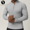 Men's Quick-Dry Long Sleeve Zipper Sports T-Shirt - OEM & ODM Options for Running, Fitness, and Casual Use | Trusted Wholesale Manufacturer1041