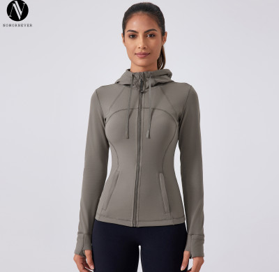 DAW179 Women's Naked Feel Fleece Lined Hooded Yoga Jacket - Slim Fit Athletic Top | OEM & ODM Manufacturer for Activewear, Sportswear, and Gym Fitness Wear - Wholesale & Sourcing Agents Available