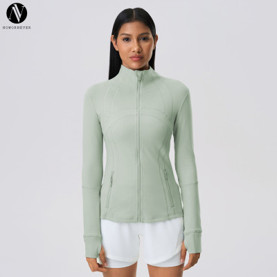 Z18031 Women's Slim Fit Zip-Up Yoga Jacket | High-Stretch Athletic Running Top | OEM & ODM Manufacturer for Activewear | Wholesale & Sourcing Agents Welcome