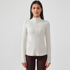 Z18031 Women's Slim Fit Zip-Up Yoga Jacket | High-Stretch Athletic Running Top | OEM & ODM Manufacturer for Activewear | Wholesale & Sourcing Agents Welcome
