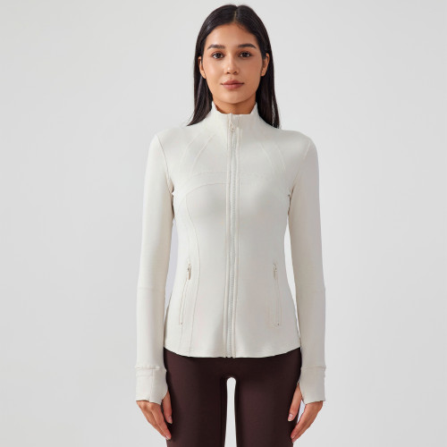Z18031 Women's Slim Fit Zip-Up Yoga Jacket | High-Stretch Athletic Running Top | OEM & ODM Manufacturer for Activewear | Wholesale & Sourcing Agents Welcome