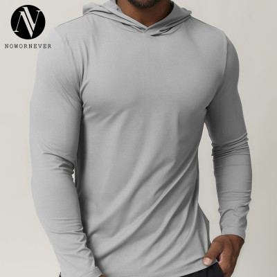 Diverse Sourcing Options for OEM & ODM Men’s Quick-Dry Hooded Long Sleeve T-Shirt - Stylish Cross-Border Casual Pullover for Running, Fitness & Outdoor in European & American Market