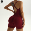 OEM & ODM Women's XY509 Cross Back Strap Sleeveless Yoga Jumpsuit - Ribbed Quick Dry Bodysuit for Activewear Brands & Wholesalers | Perfect for Sourcing Agents in North America & Beyond