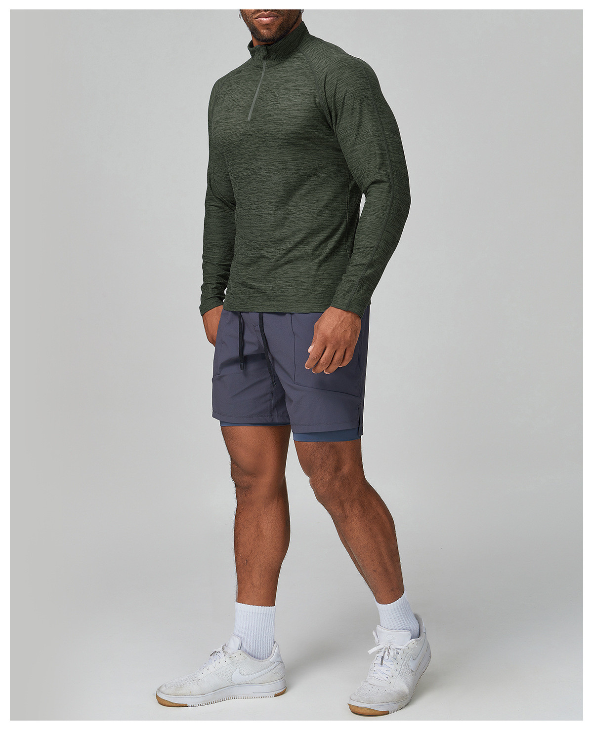 Men's Slim-Fit Long Sleeve Fitness Wear