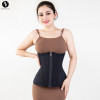 OEM & ODM 15 Steel Bones Waist Trainer with Outer Zipper & Inner Hooks - Gold Zipper Pull | Wholesale Activewear & Fashion Clothing Manufacturer | Sourcing Agents for Sportswear & Gym Fitness Wear
