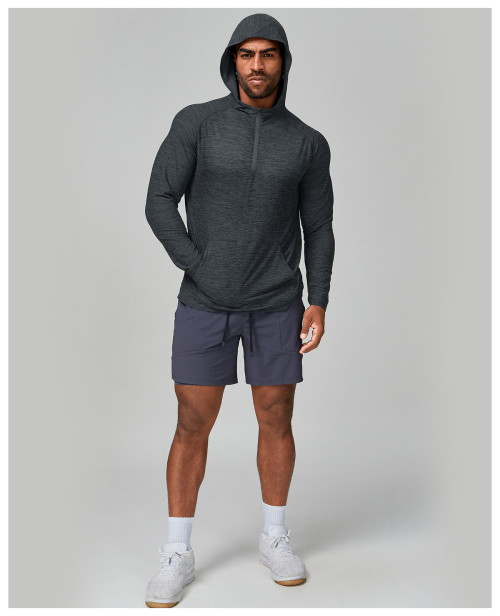 OEM & ODM Cross-Border Men's Quick-Dry Fitness Running Jacket - New Style Hooded Long Sleeve Skin-Friendly Outdoor Hiking Wear for Wholesale Sourcing Agents1173-2