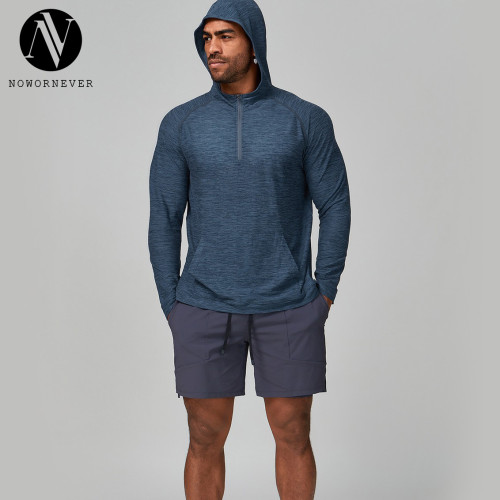 OEM & ODM Cross-Border Men's Quick-Dry Fitness Running Jacket - New Style Hooded Long Sleeve Skin-Friendly Outdoor Hiking Wear for Wholesale Sourcing Agents1173-2